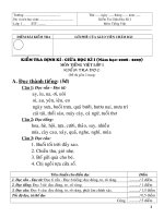 Đề KT định kì - Giữa học kì I