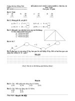 Đề KSCL tháng 10 + Đáp án Toán 2