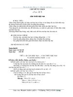 Tự chọn Toán 9 - Từ tuần 1 đến tuần 4