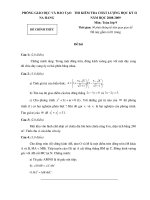 Đề thi  Toán 9-đáp án