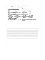 Đề thi lại Hóa 8 kì I