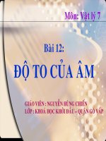Bai 12 - Do to cua am
