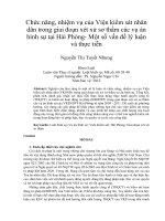 Chức năng, nhiệm vụ của Viện kiểm sát nhân  dân trong giai đoạn xét xử sơ thẩm các vụ án  hình sự tại Hải Phòng- Một số vấn đề lý luận  và thực tiễn