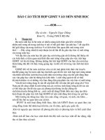 Báo cáo tích hợp GDMT vào dạy học môn Sinh THCS