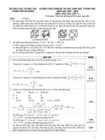 Đề thi học sinh giỏi Thành phố môn Hóa học năm 2008 lớp 12 và đáp án