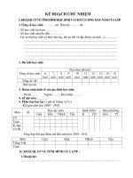 Kế hoạch chủ nhiệm
