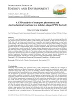 A CFD analysis of transport phenomena and electrochemical reactions in a tubular-shaped PEM fuel cell