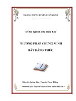 Phương pháp chứng minh bất đẳng thức