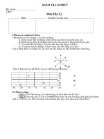 Đề thi 45'''' môn Địa lý L6