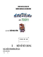 Kế hoạch giảng dạy Toán 9 mới