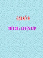 Tiết 38 Đại số 9