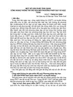 MỘT SỐ GIẢI PHÁP ỨNG DỤNG CNTT VAO DAY HOC MON TOAN