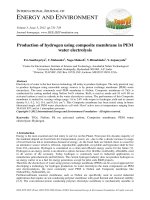 Production of hydrogen using composite membrane in PEM water electrolysis