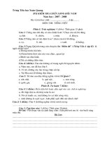 Đề KSLC đầu năm lớp 5 Toán+ TV có đáp an