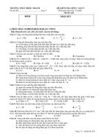 ĐỀ&ĐA KT lí 9(số6)Hot,hot..