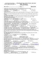 Kiểm tra HK II mã đề 287