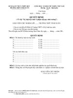 Mẫu hồ sơ kỷ luật của GVCN