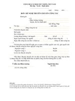Mẩu đơn đề nghị thuyên chuyển