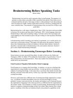 Brainstorming Before Speaking Tasks