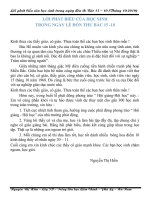 lời hứa của học sinh trong ngày đón thư Bác 15 -10