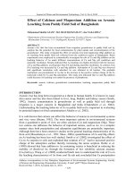 Effect of Calcium and Magnesium Addition on Arsenic Leaching from Paddy Field Soil of Bangladesh