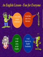 An english lesson fun for everyone