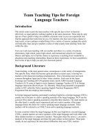 Team Teaching Tips for Foreign Language Teachers