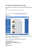 Tạo hiệu ứng trên đường Link khi rê chuột