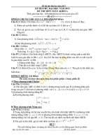 KÌ THI THỬ ĐẠI HỌC NĂM 2013 ĐỀ THI MÔN TOÁN -KHỐI A