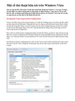 Một số thủ thuật hữu ích trên Windows Vista