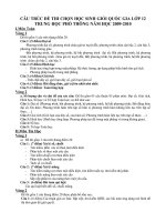 Cấu trúc đề thi học sinh giỏi quốc gia