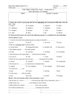 Kiểm tra 1 tiet lan 1 lớp 10