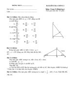 Đề kiểm tra chương I Hình học 9