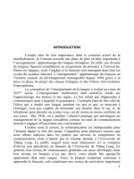 ETUDE POUR UNE AMELIORATION DE L’ENSEIGNEMENT DE L’EXPRESSION ORALE 