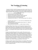 The Teaching of Listening