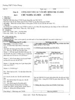 GIÁO ÁN 11: BÀI 8: Chủ nghĩa xã hội