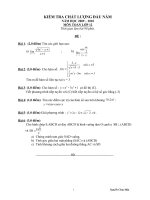 ĐÁP ÁN và ĐỀ TOÁN KSCL đầu năm L.12