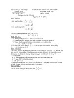 Bộ đề thi vào 10 nhưng năm gần đây