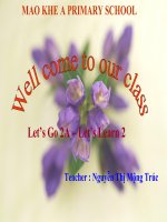 Tiếng Anh Bài 2A - U1 - Learn2