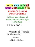 Đề thi cuối kì 2 theo chuẩn KT-KN môn TV