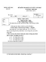 Đề khảo sát đầu năm lớp 5