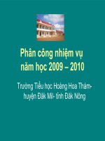 Bảng phân công nhiệm vụ