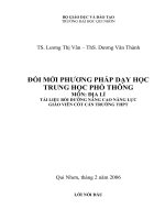 Đổi mới PPDH - Bỗi dưỡng cán bộ cốt cán