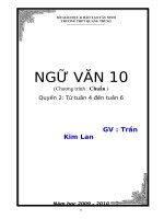 Giáo Án Ngữ Văn 10 CB tuần 4-6