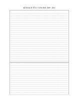 Kế hoạch tổ chuyên môn 4-5 2009-2010