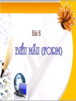 Bài 6: Biểu mẫu