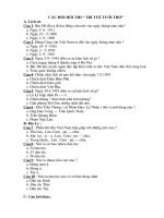 Câu hỏi trí tuệ LS - ĐL