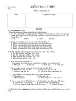 kiểm tra văn 15 phút