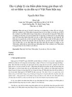 Địa vị pháp lý của thẩm phán trong giai đoạn xét  xử sơ thẩm vụ án dân sự ở Việt Nam hiện nay