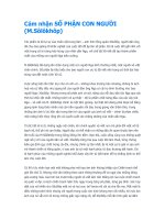 Cảm nhận Số phận con người